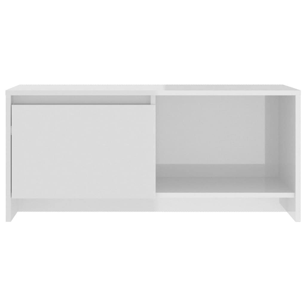 TV-Schrank Hochglanz-Weiß 90x35x40 cm Holzwerkstoff