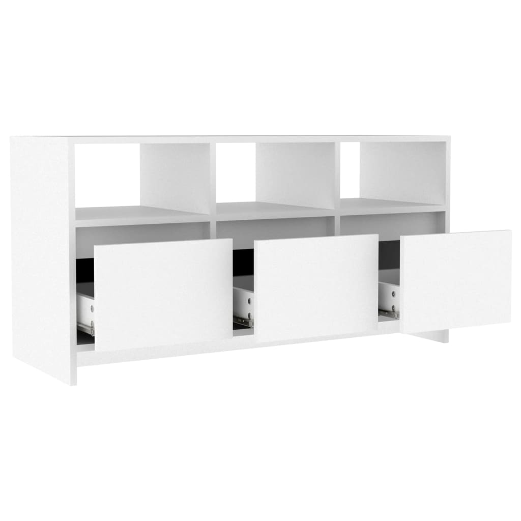 TV-Schrank Weiß 102x37,5x52,5 cm Spanplatte