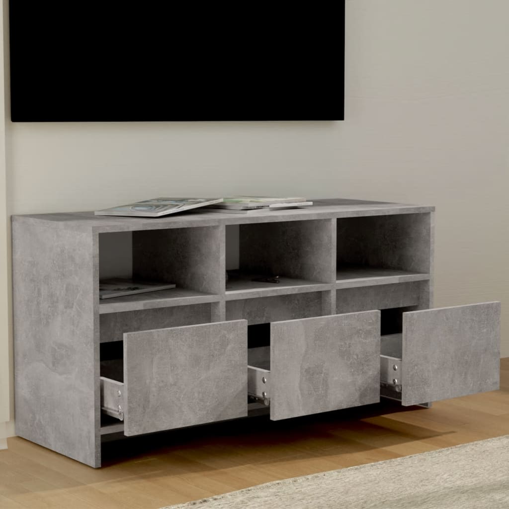 TV-Schrank Betongrau 102x37,5x52,5 cm Spanplatte