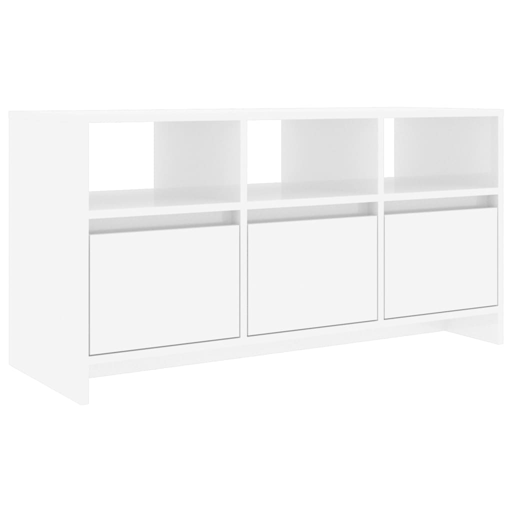 TV-Schrank Hochglanz-Weiß 102x37,5x52,5 cm Spanplatte