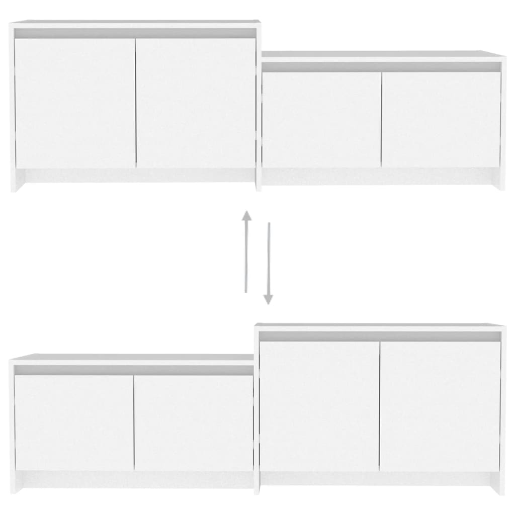 TV-Schrank Weiß 146,5x35x50 cm Spanplatte