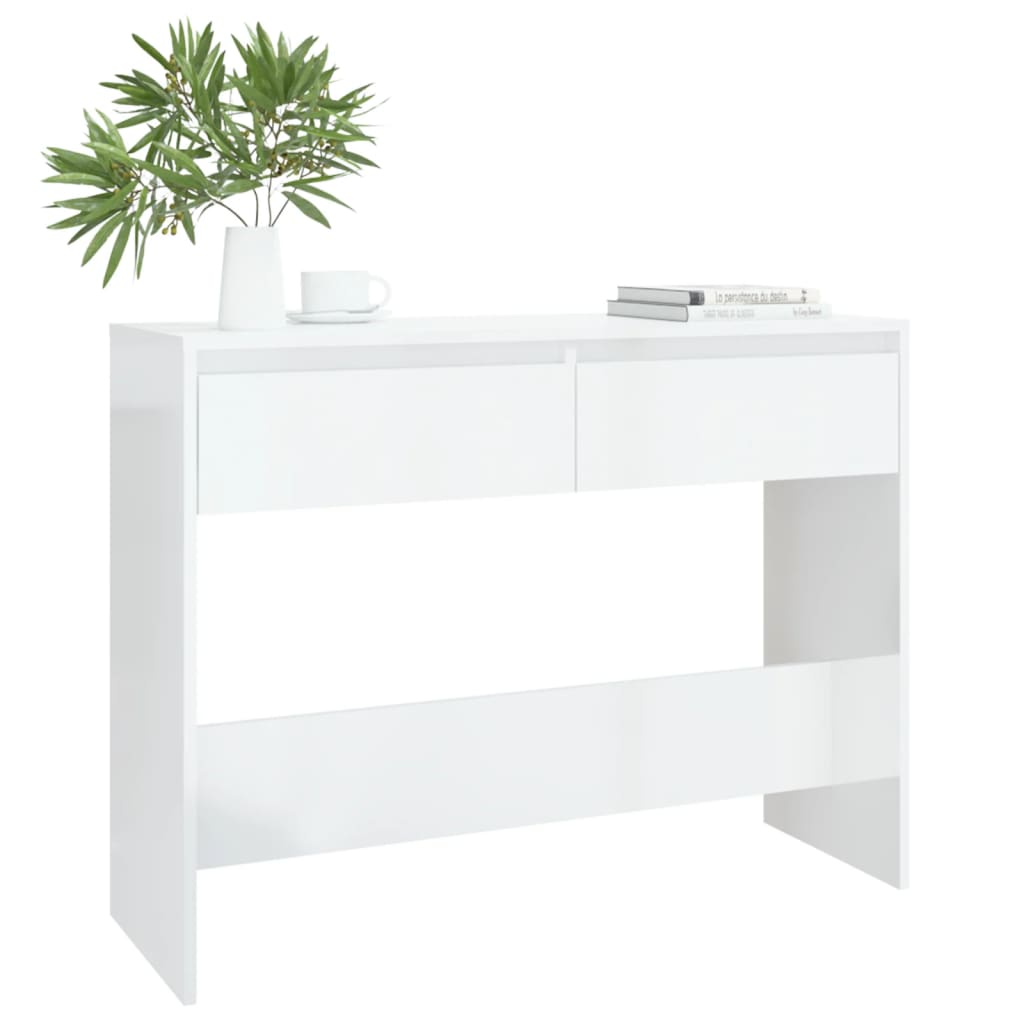 Konsolentisch Hochglanz-Weiß 100x35x76,5 cm Holzwerkstoff