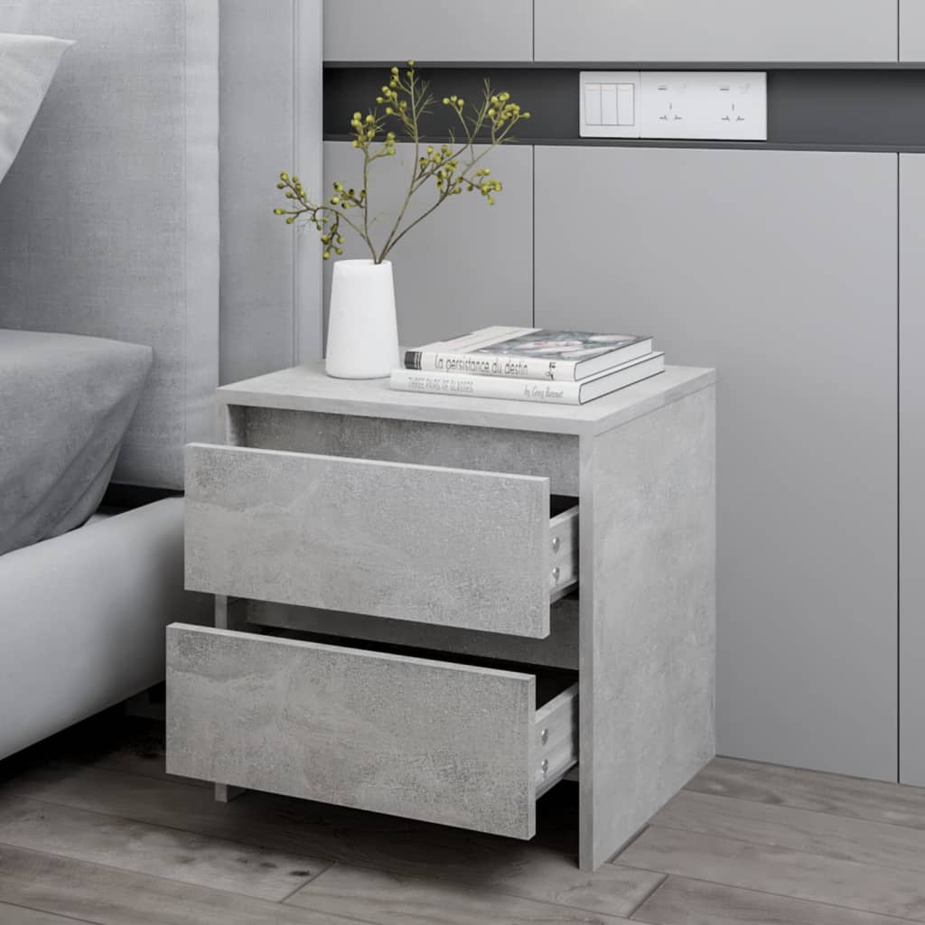 Nachttisch Betongrau 45x34,5x44,5 cm Spanplatte
