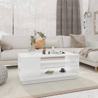 Thumbnail for Couchtisch Hochglanz-Weiß 102x55x43 cm Holzwerkstoff