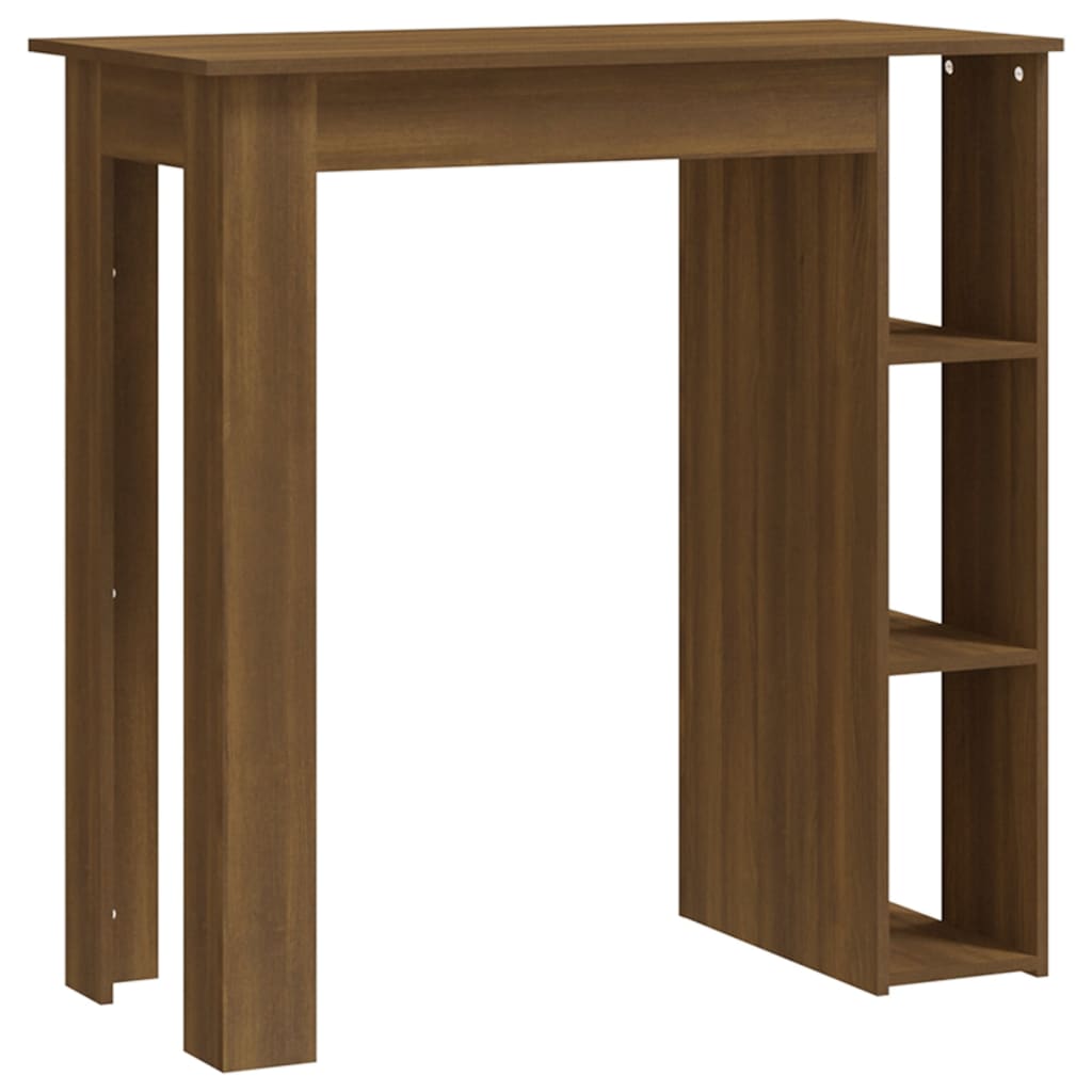 Bartisch mit Regal Braun Eiche-Optik 102x50x103,5 cm Spanplatte