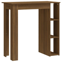 Thumbnail for Bartisch mit Regal Braun Eiche-Optik 102x50x103,5 cm Spanplatte