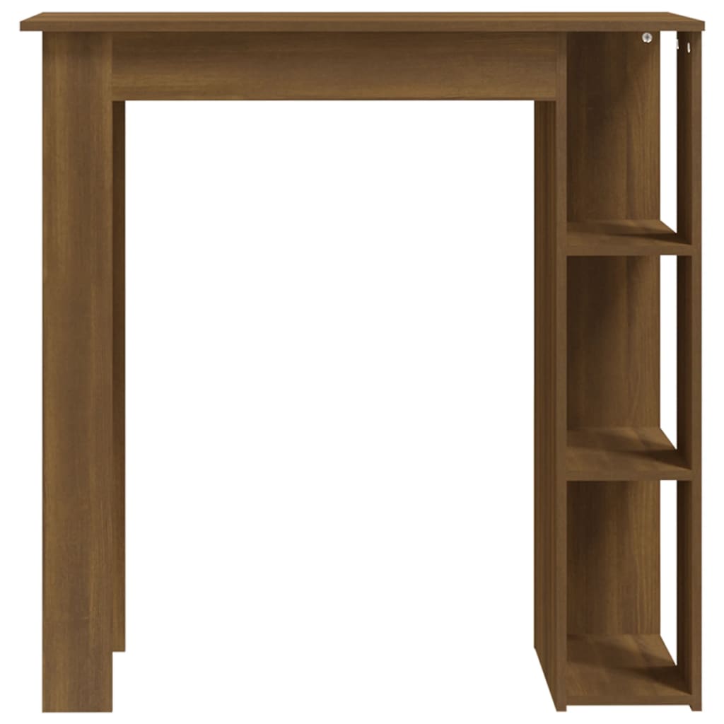 Bartisch mit Regal Braun Eiche-Optik 102x50x103,5 cm Spanplatte