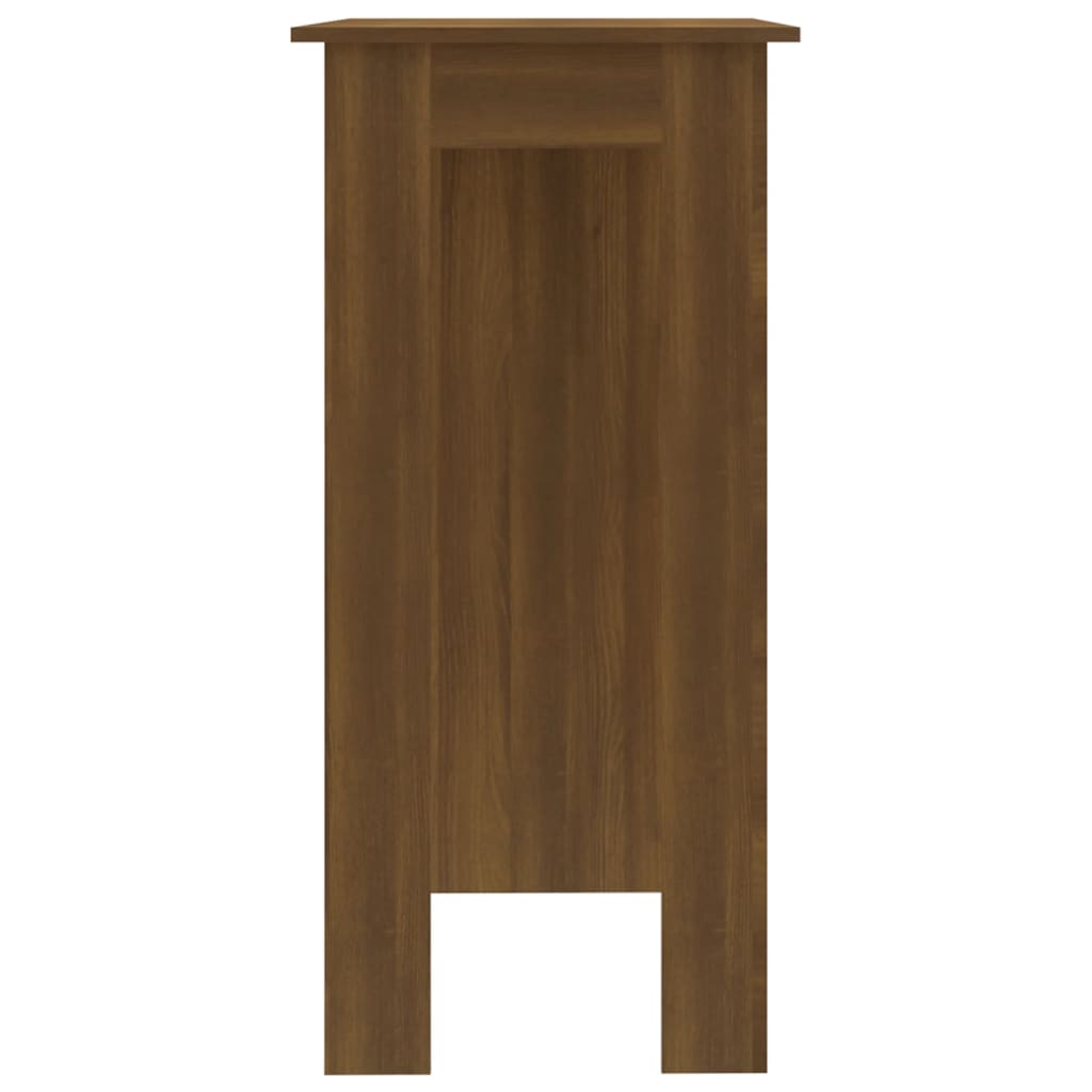 Bartisch mit Regal Braun Eiche-Optik 102x50x103,5 cm Spanplatte