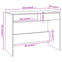 Thumbnail for Schreibtisch Grau Sonoma 101x50x76,5 cm Holzwerkstoff