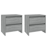 Thumbnail for Nachttische 2 Stk. Grau Sonoma-Eiche 45x34,5x44,5 cm Spanplatte