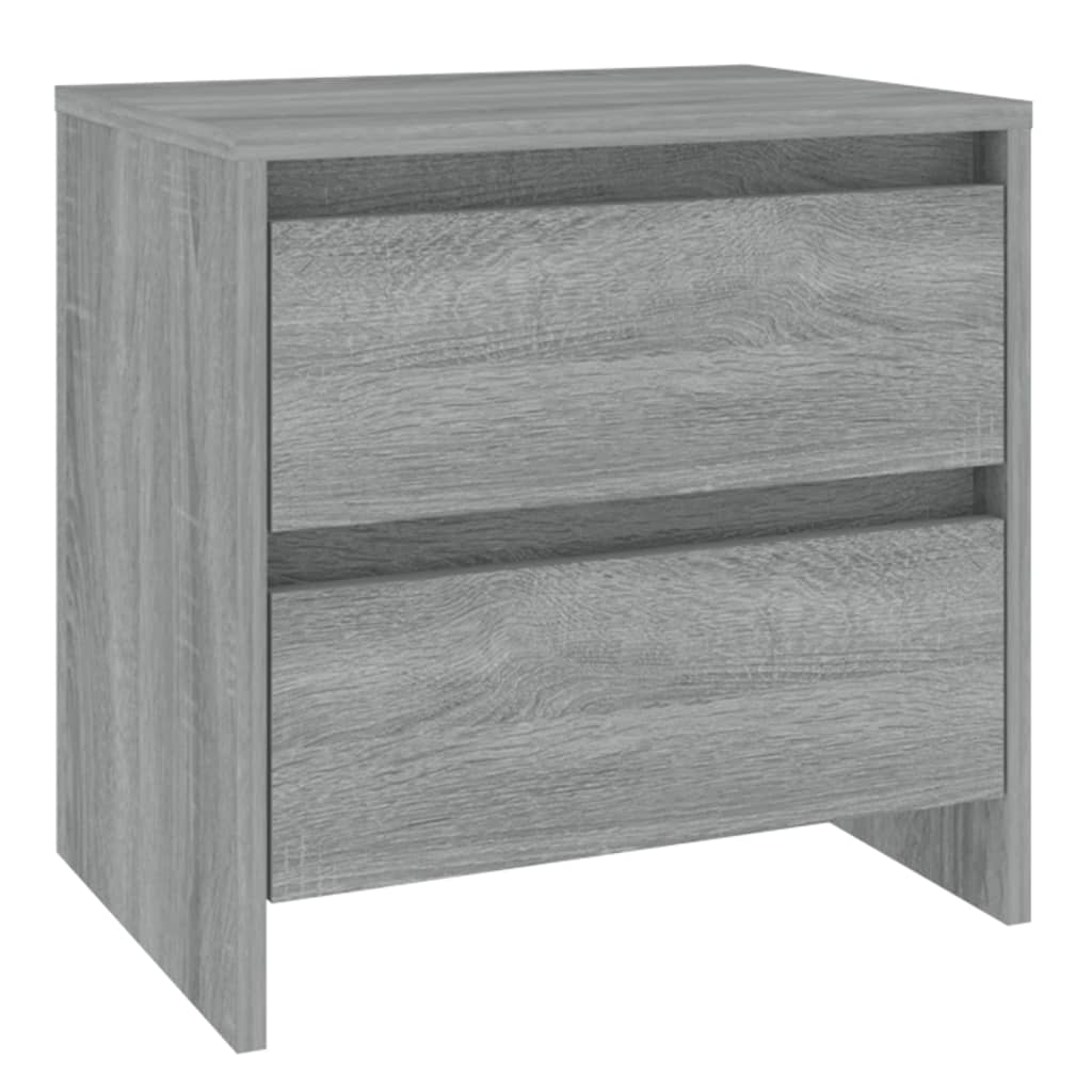 Nachttische 2 Stk. Grau Sonoma-Eiche 45x34,5x44,5 cm Spanplatte