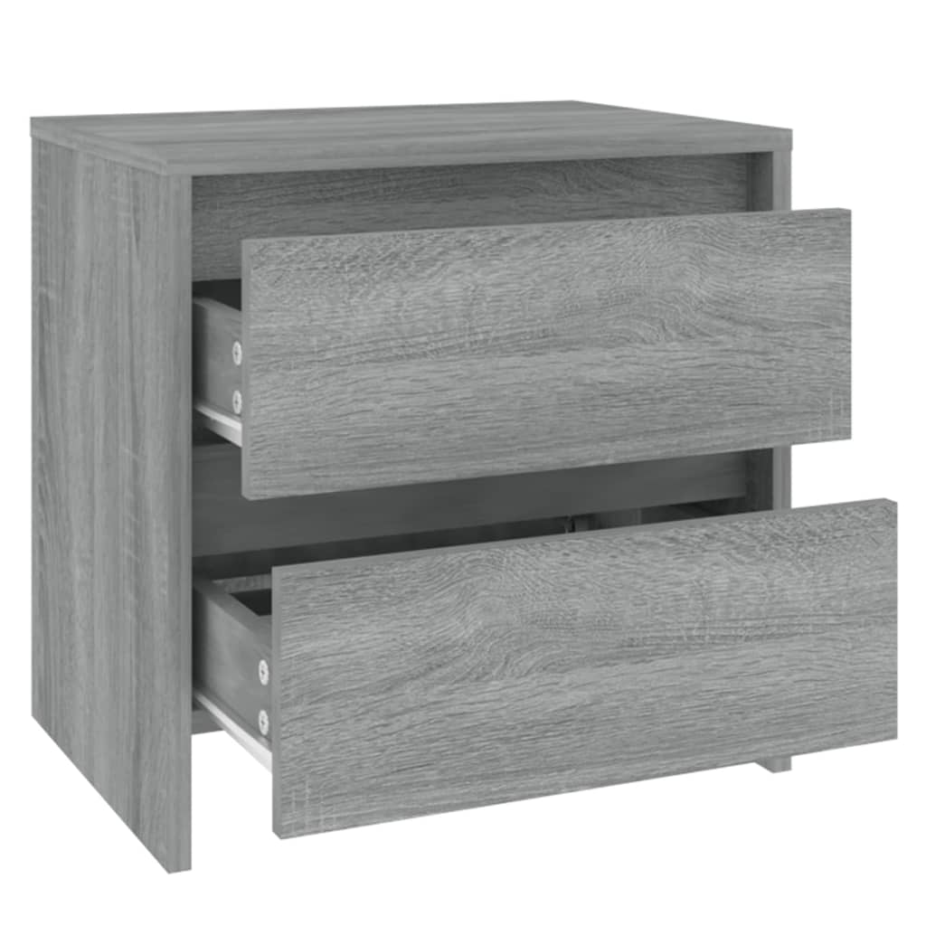 Nachttische 2 Stk. Grau Sonoma-Eiche 45x34,5x44,5 cm Spanplatte