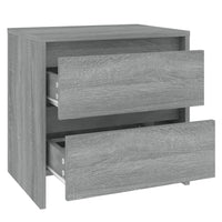 Thumbnail for Nachttische 2 Stk. Grau Sonoma-Eiche 45x34,5x44,5 cm Spanplatte
