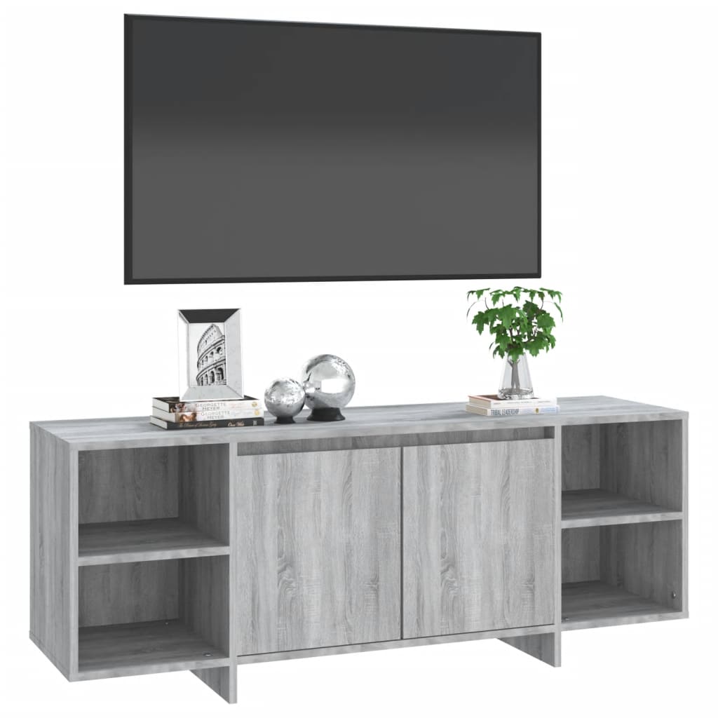 TV-Schrank Grau Sonoma 130x35x50 cm Spanplatte