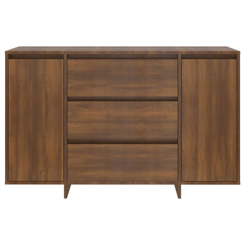 Sideboard mit 3 Schubladen Braun Eiche 120x41x75 cm