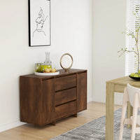 Thumbnail for Sideboard mit 3 Schubladen Braun Eiche 120x41x75 cm