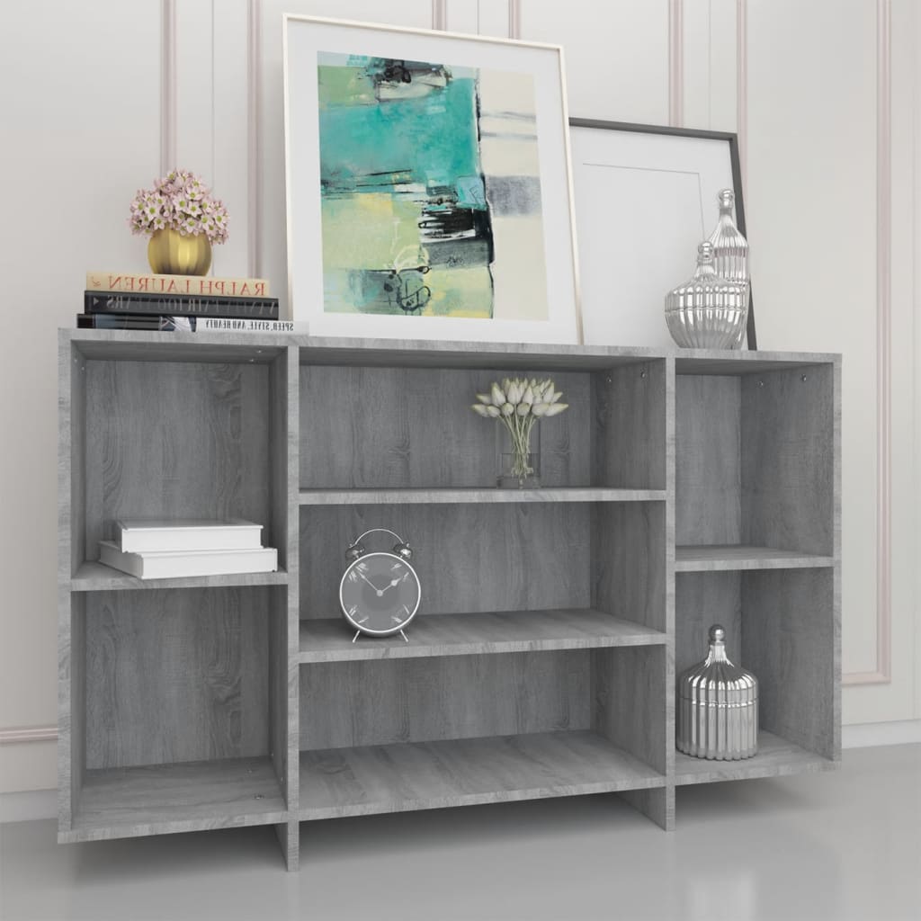 Sideboard Grau Sonoma 120x30x75 cm Spanplatte