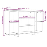 Thumbnail for Sideboard Grau Sonoma 120x30x75 cm Spanplatte