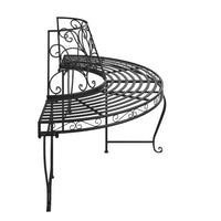 Thumbnail for Baumbank Halbrund Ø160 cm Schwarz Stahl