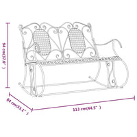 Thumbnail for Schaukelbank 2-Sitzer 113 cm Schwarz Stahl