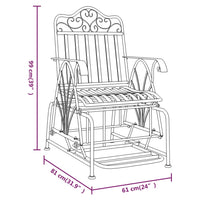 Thumbnail for Schaukelstuhl 61 cm Schwarz Stahl