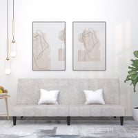 Thumbnail for Schlafsofa 2-Sitzer Hellgrau Mikrofasergewebe