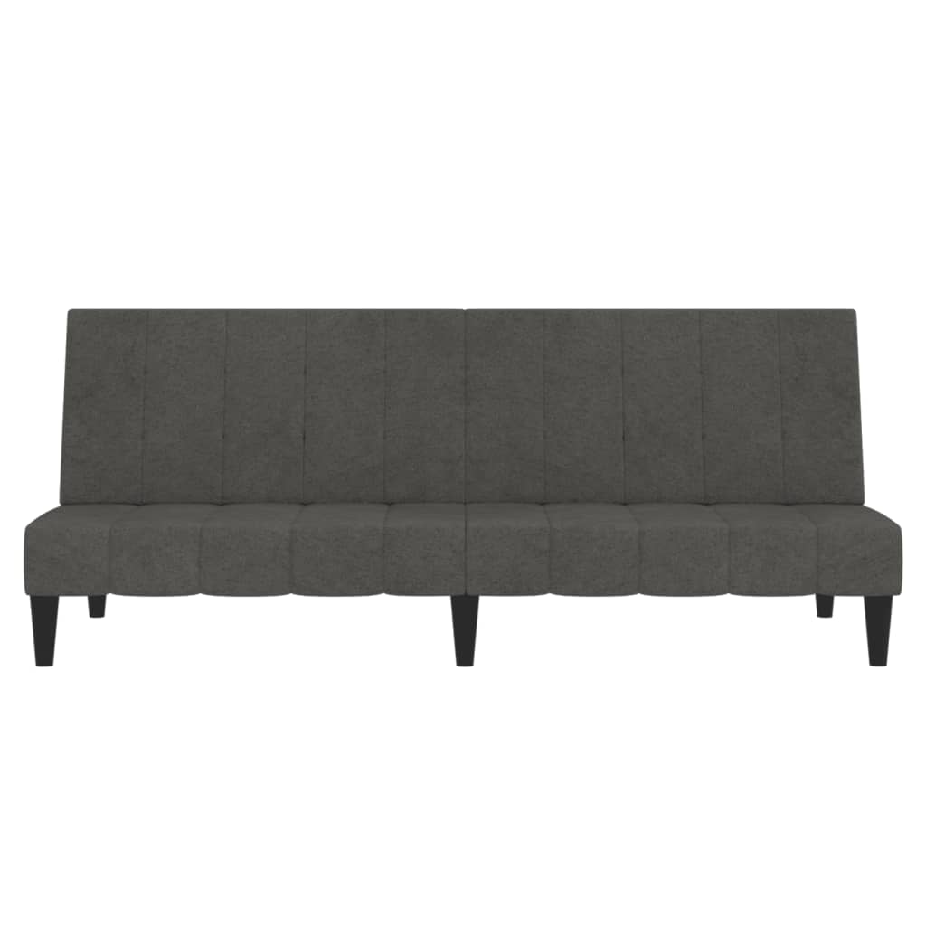Schlafsofa 2-Sitzer Dunkelgrau Mikrofasergewebe