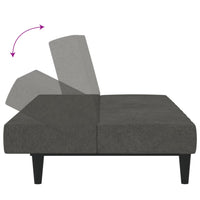 Thumbnail for Schlafsofa 2-Sitzer Dunkelgrau Mikrofasergewebe