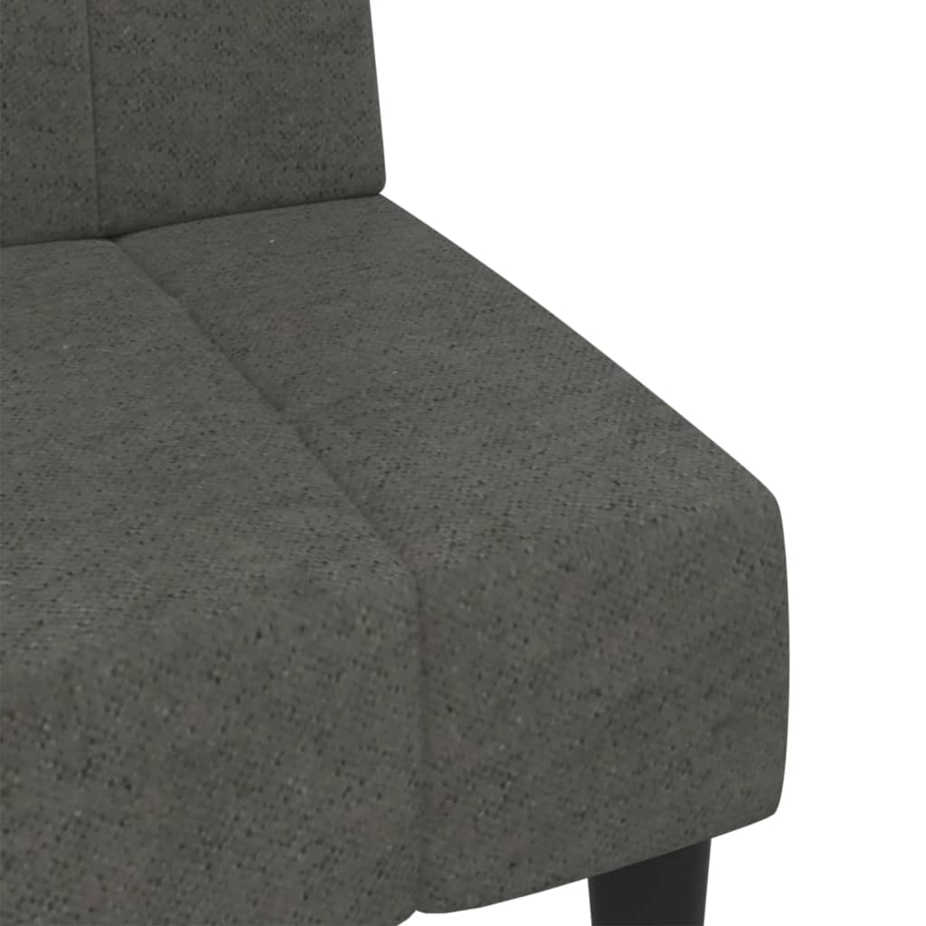 Schlafsofa 2-Sitzer Dunkelgrau Mikrofasergewebe
