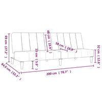 Thumbnail for Schlafsofa 2-Sitzer Dunkelgrau Mikrofasergewebe
