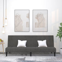 Thumbnail for Schlafsofa 2-Sitzer Dunkelgrau Mikrofasergewebe