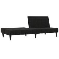 Thumbnail for Schlafsofa 2-Sitzer Schwarz Mikrofasergewebe