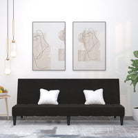 Thumbnail for Schlafsofa 2-Sitzer Schwarz Mikrofasergewebe