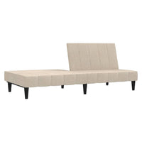 Thumbnail for Schlafsofa 2-Sitzer Creme Mikrofasergewebe