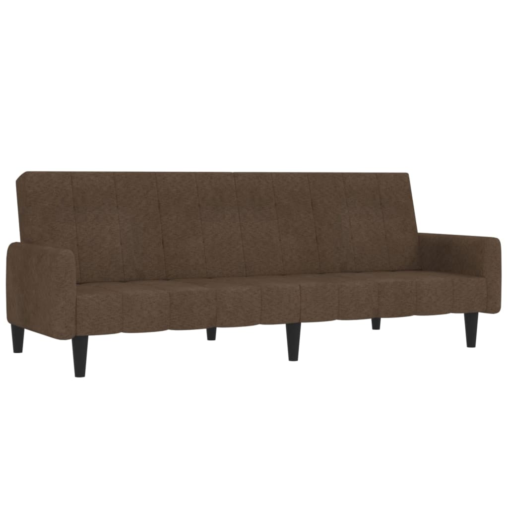 Schlafsofa 2-Sitzer Braun Mikrofasergewebe