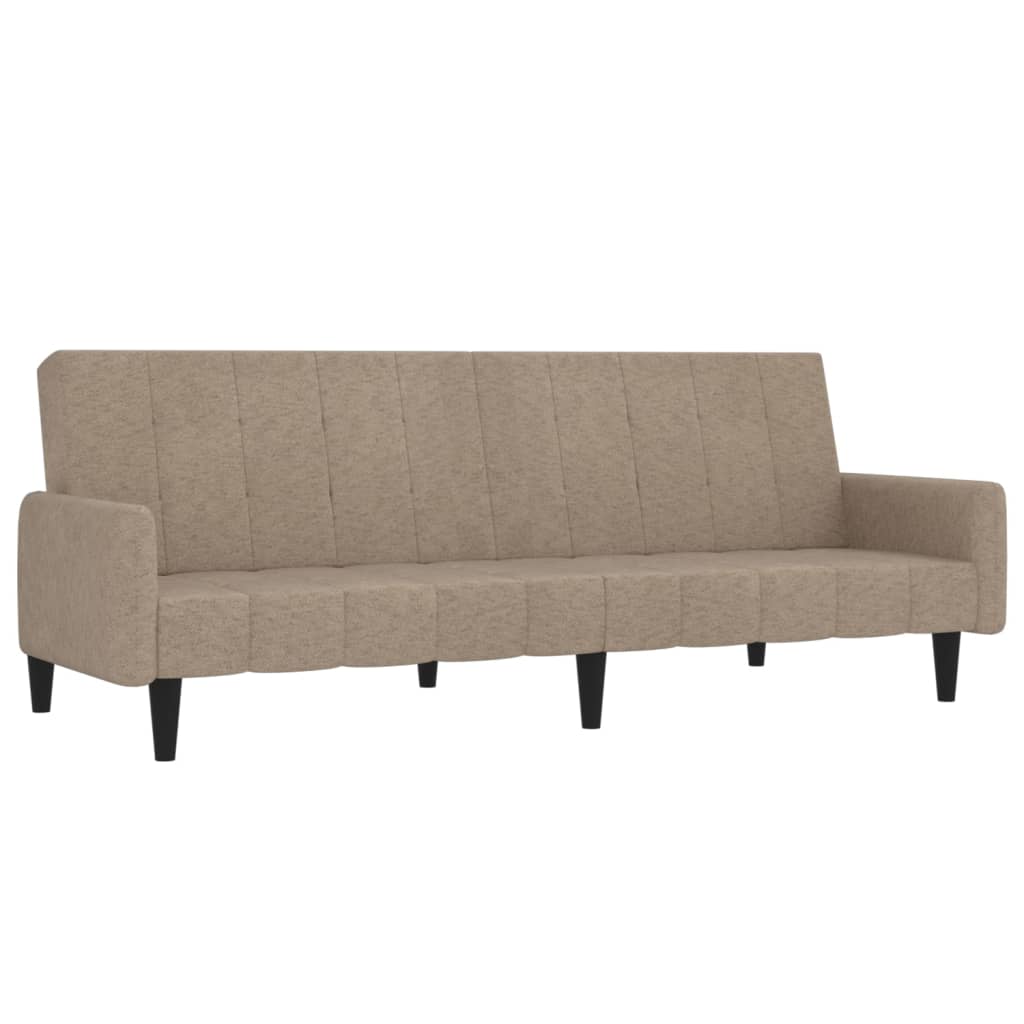 Schlafsofa 2-Sitzer Taupe Mikrofasergewebe