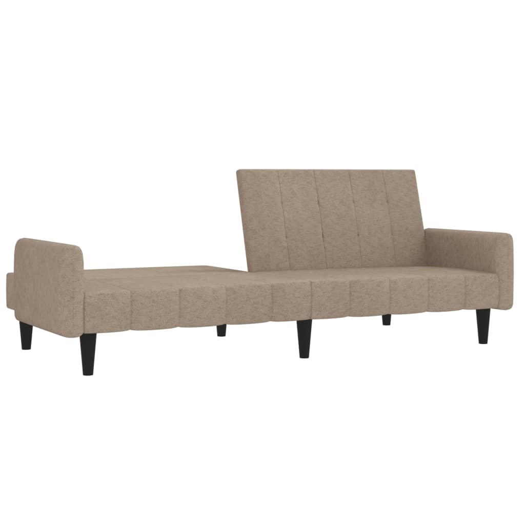 Schlafsofa 2-Sitzer Taupe Mikrofasergewebe