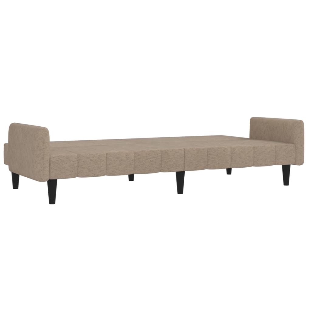Schlafsofa 2-Sitzer Taupe Mikrofasergewebe