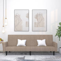 Thumbnail for Schlafsofa 2-Sitzer Taupe Mikrofasergewebe