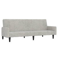 Thumbnail for Schlafsofa 2-Sitzer Hellgrau Mikrofasergewebe