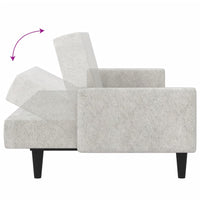 Thumbnail for Schlafsofa 2-Sitzer Hellgrau Mikrofasergewebe