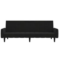 Thumbnail for Schlafsofa 2-Sitzer Schwarz Mikrofasergewebe
