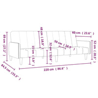 Thumbnail for Schlafsofa 2-Sitzer Schwarz Mikrofasergewebe