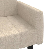 Thumbnail for Schlafsofa 2-Sitzer Creme Mikrofasergewebe