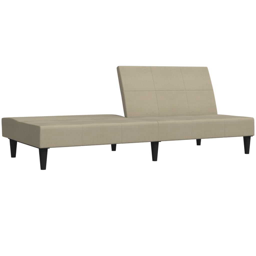 Schlafsofa 2-Sitzer Hellgrau Mikrofasergewebe