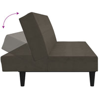 Thumbnail for Schlafsofa 2-Sitzer Dunkelgrau Mikrofasergewebe