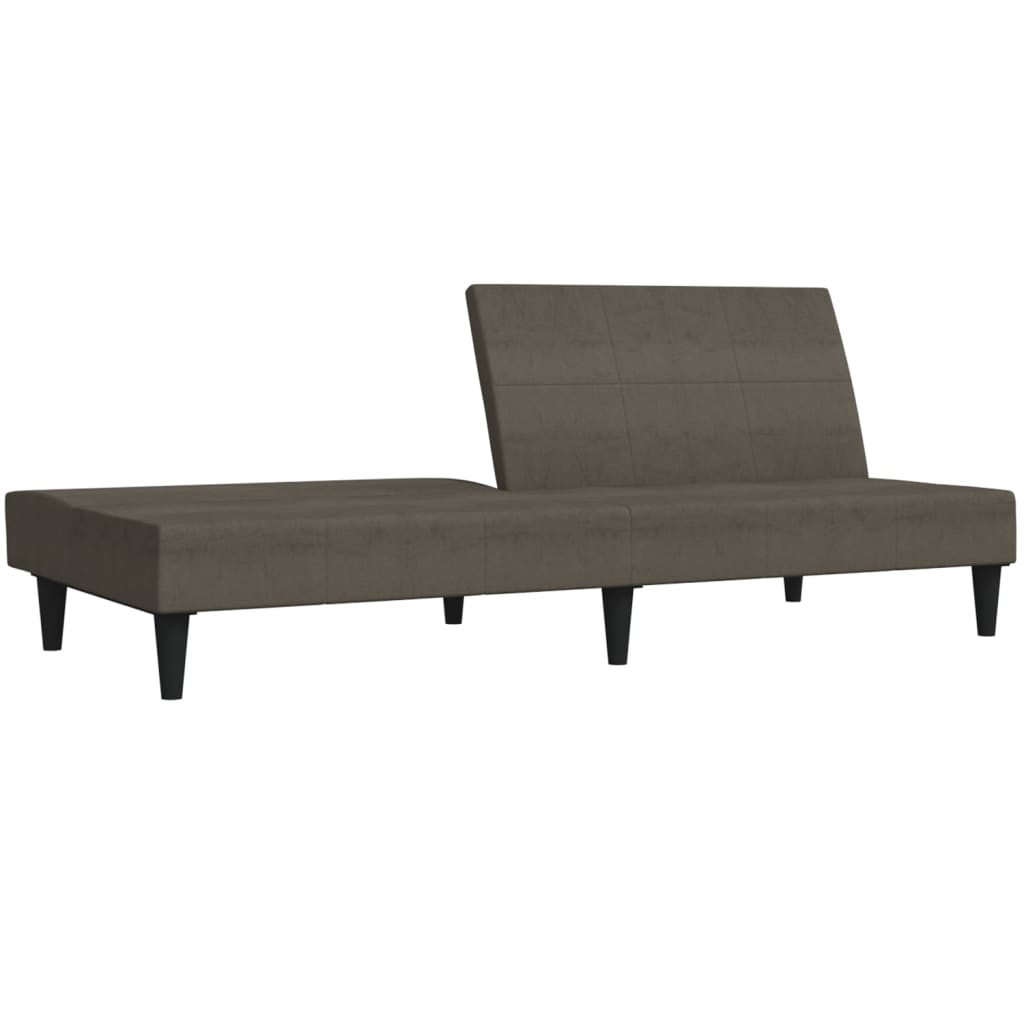 Schlafsofa 2-Sitzer Dunkelgrau Mikrofasergewebe