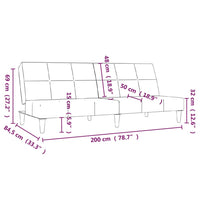 Thumbnail for Schlafsofa 2-Sitzer Dunkelgrau Mikrofasergewebe