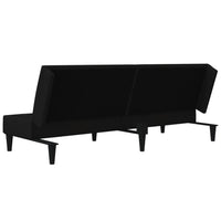 Thumbnail for Schlafsofa 2-Sitzer Schwarz Mikrofasergewebe