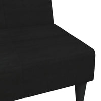Thumbnail for Schlafsofa 2-Sitzer Schwarz Mikrofasergewebe